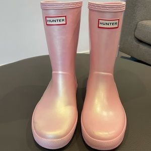 Girls’ Pink Hunter Kids Rain Boots Size US 13 (UK 12)
